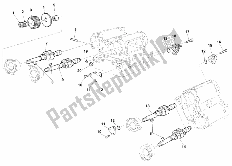 Tutte le parti per il 140 - Albero A Camme del Ducati Superbike 748 SPS 1999
